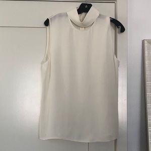 Theory ivory silk shirt